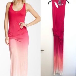 Young Broke and Fabulous Women's Maxi Dress Sleeveless Pink Ombre